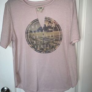 NWOT BKE pink short sleeve graphic tee